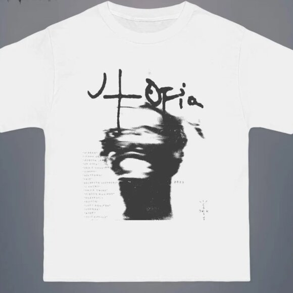Travis Scott Utopia T-Shirt, travis scott album utopia merch,Concert Fan Graphic - Picture 1 of 1